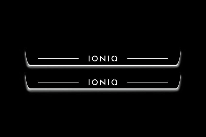Hyundai Ioniq 2016+ LED Door Sills PRO With Logo Ioniq