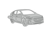 Car Keychain for Hyundai Ioniq 2016+ (type 3D) Keychains opdesign