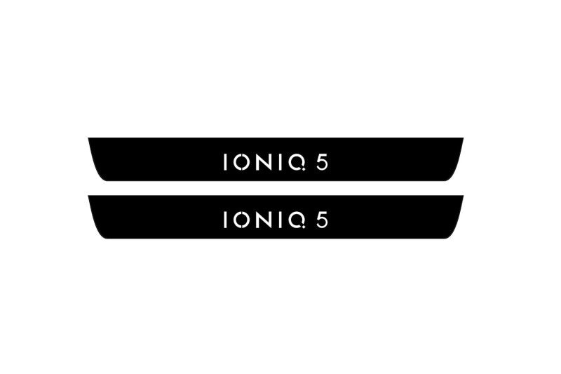 Hyundai Ioniq 5 2021+ Led Door Sill Pro With Logo Ioniq 5 (Premium Painting) Hyundai Led Door Sills PRO opdesign