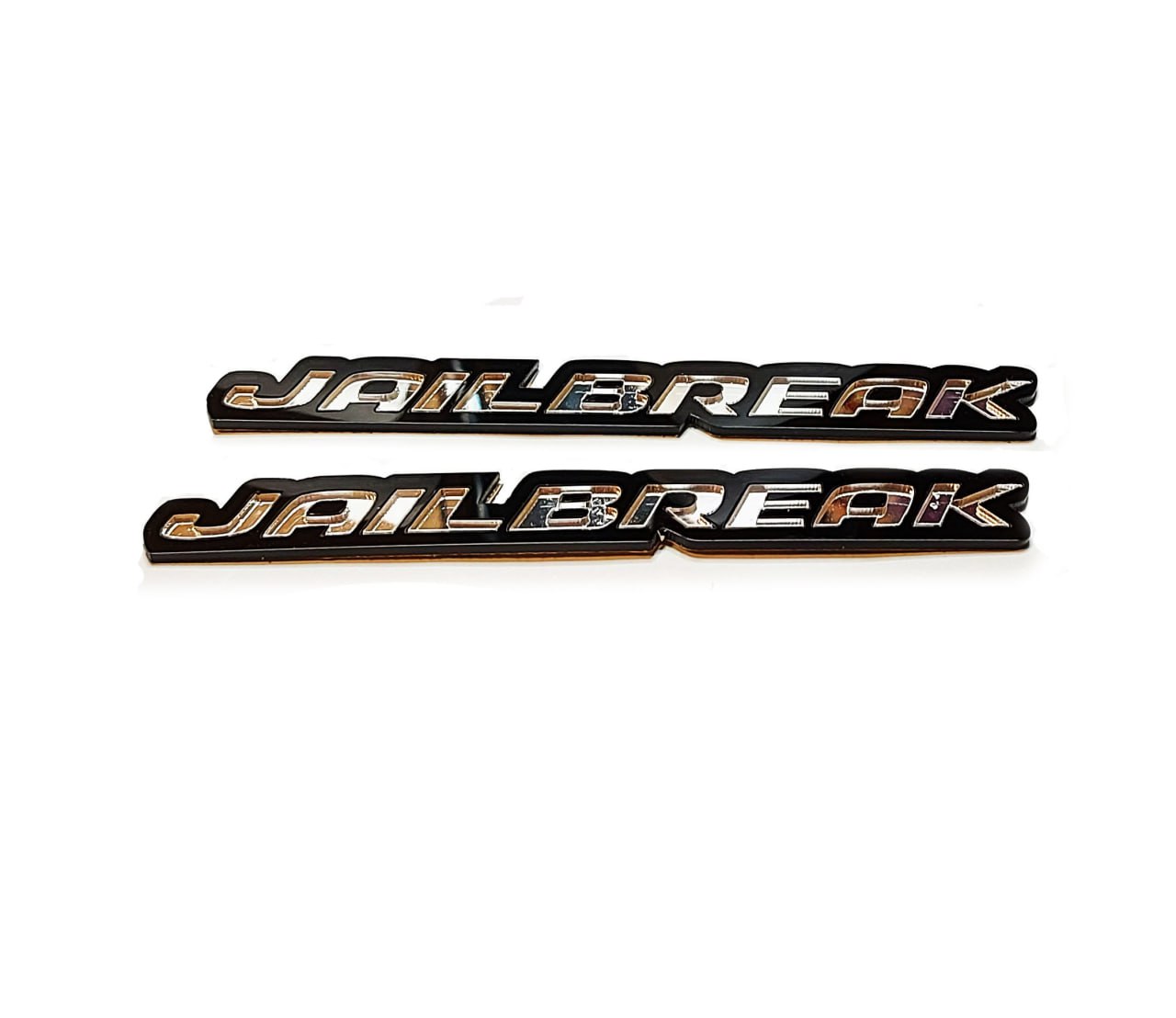 Dodge Emblem & Badges set with Jailbreak logo Dodge emblems decoinfabric BLACK SILVER MIRROR
