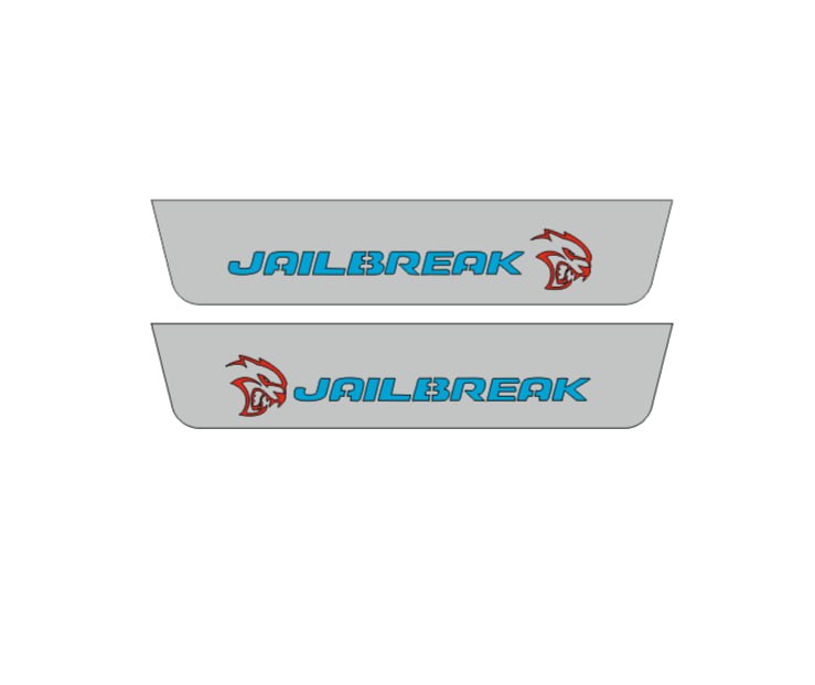 Dodge Durango 2011+ Door Sill Led Plate With JAILBREAK Logo (Type 5) Dodge Led Door Sills opdesign