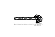 Dodge Challenger trunk rear emblem between tail lights with Jailbreak Hellcat logo Dodge emblems decoinfabric BLACK WHITE