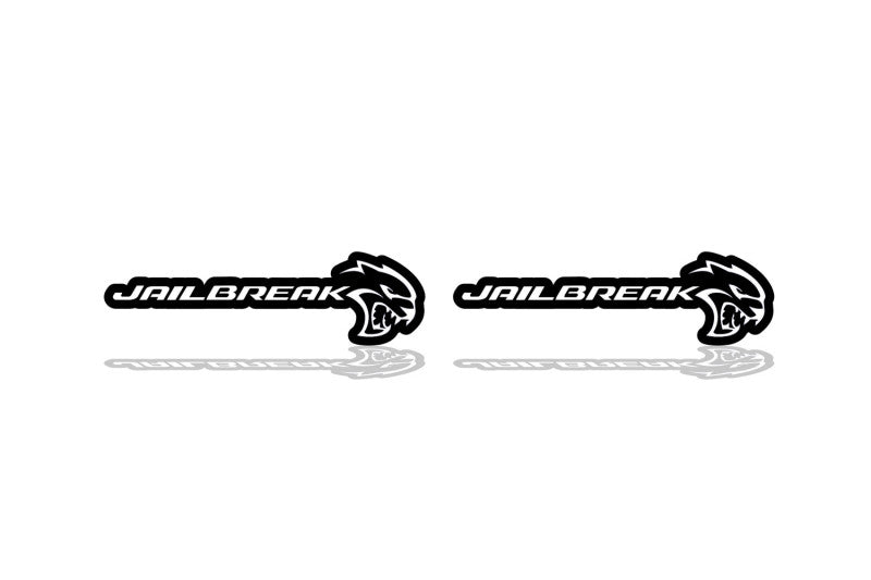 Dodge Emblem & Badges set with Jailbreak Hellcat logo Dodge emblems decoinfabric BLACK WHITE