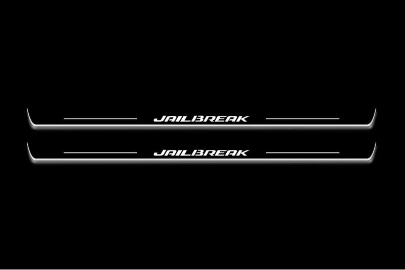 Dodge Challenger 2008+ LED Door Sills PRO With Jailbreak Logo