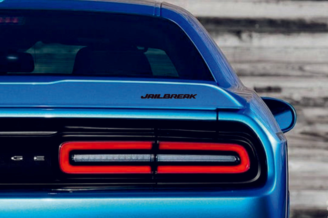 Dodge tailgate trunk rear emblem with Jailbreak logo (Type Mono) Dodge emblems decoinfabric