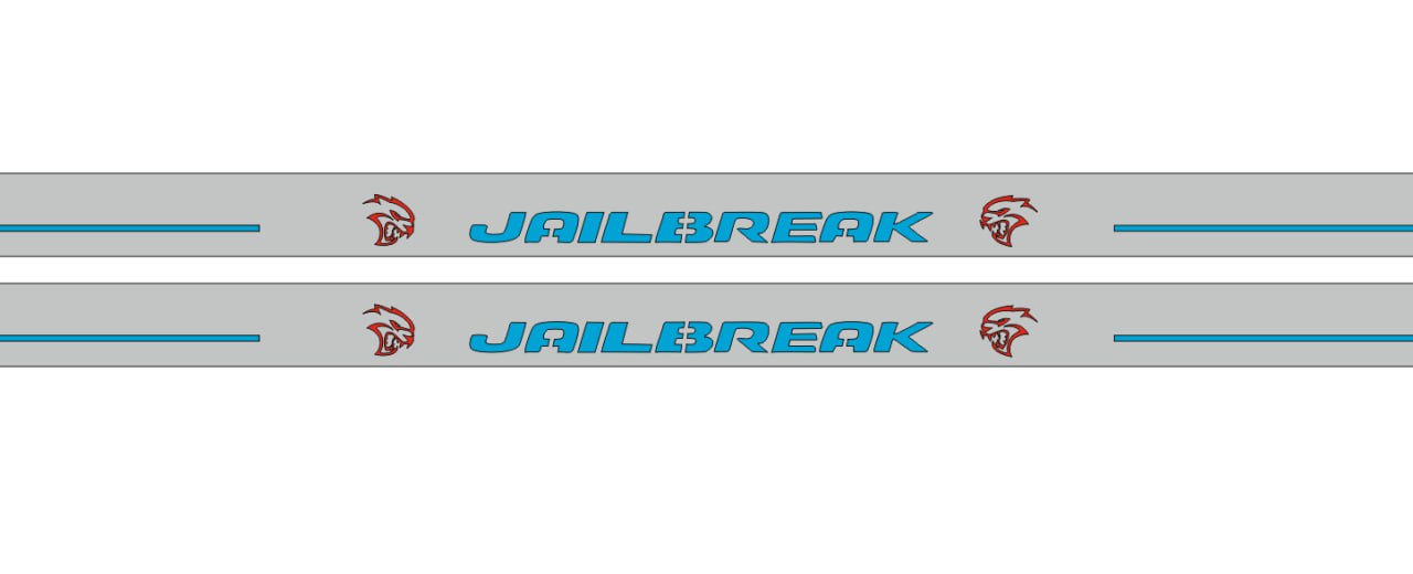 Dodge Challenger LED Door Sills PRO With Jailbreak Logo (type 4) - decoinfabric