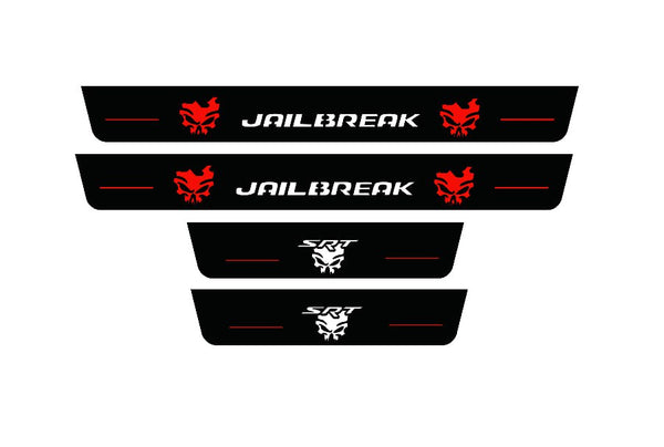 Dodge Charger 2023+ Door Sill Led Plate With JAILBREAK SKULL Logo (type 2)
