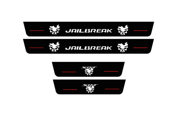Dodge Durango Door Sill Led Plate With JAILBREAK SKULL Logo (type 2)