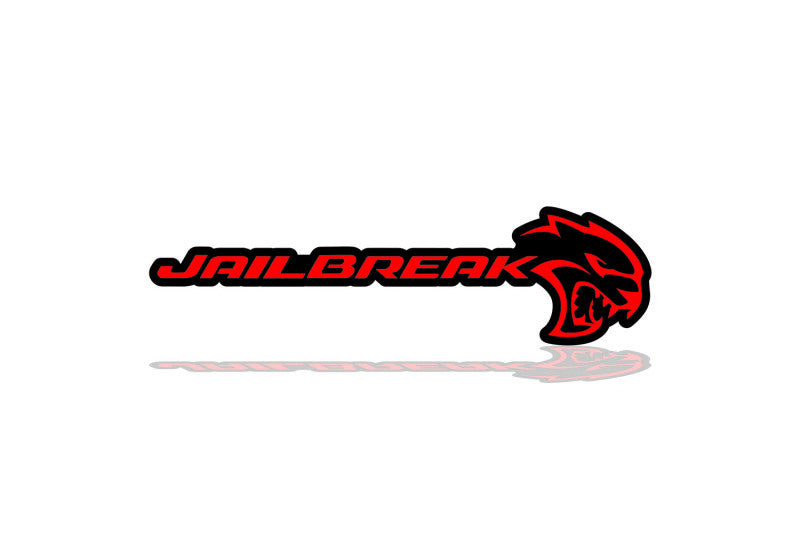 Dodge Challenger trunk rear emblem between tail lights with Jailbreak Hellcat logo (BIG Size) Dodge emblems decoinfabric