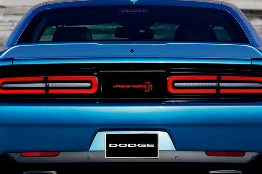 Dodge Challenger trunk rear emblem between tail lights with Jailbreak Hellcat logo (BIG Size) Dodge emblems decoinfabric