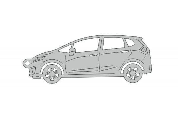 Car Keychain for Honda Jazz IV 2013-2020 (type Steel) - decoinfabric