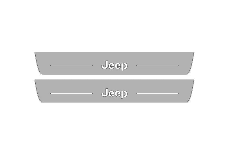 Jeep Grand Cherokee V 2021+ Door Sill Led Plate With Jeep Logo Jeep Led Door Sills opdesign