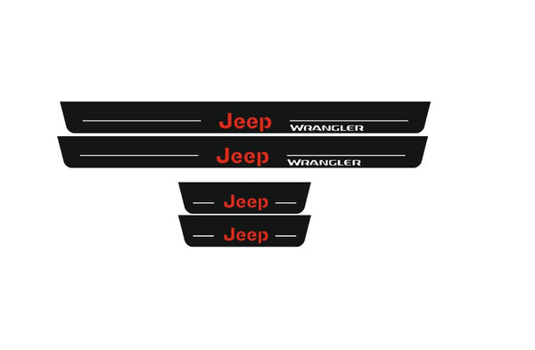 Jeep Wrangler JK Auto Door Sills With Logo Jeep Wrangler