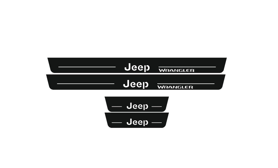 Jeep Wrangler JL Ledowe listwy progowe z logo Wrangler