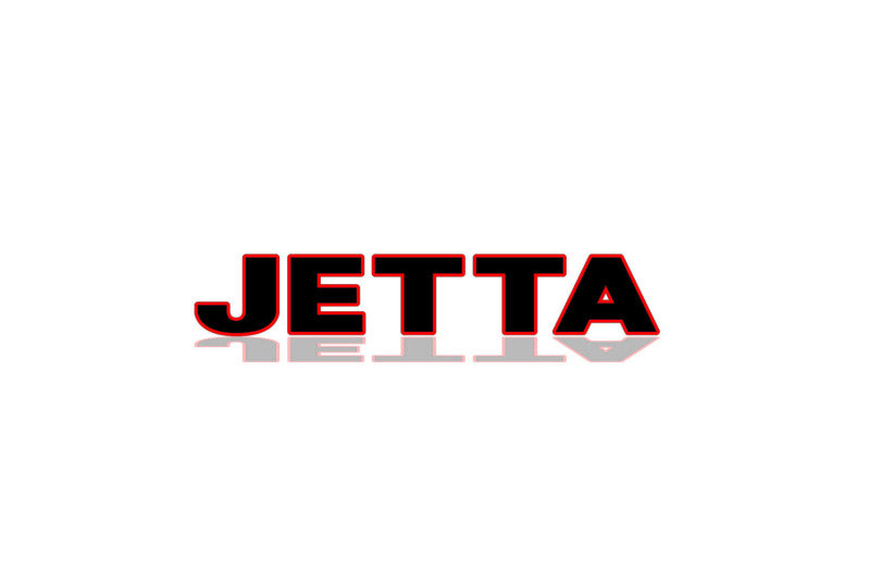 Volkswagen Jetta VI 2010-2018 tailgate trunk rear 3D emblem with Jetta logo (type MIXT) Volkswagen emblems decoinfabric