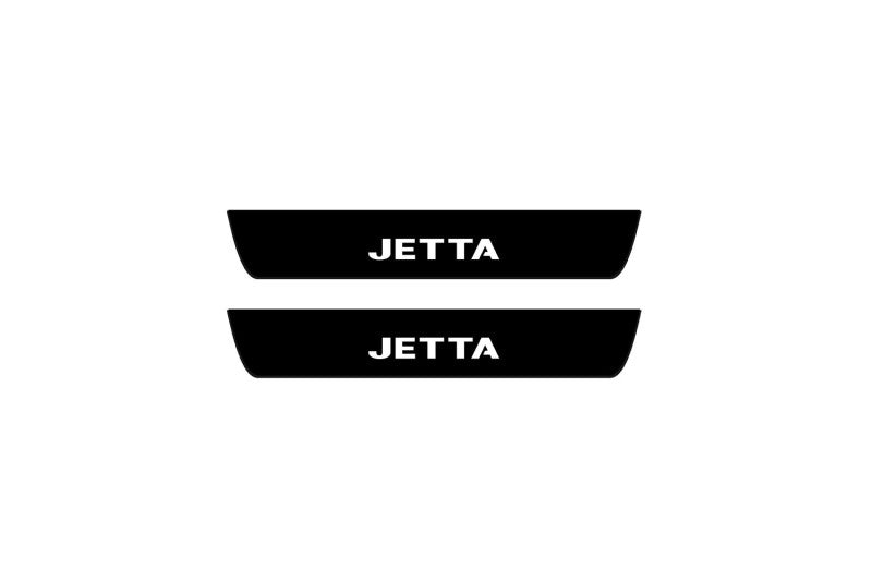 Volkswagen Jetta VI 2010-2018 Led Door Sill Pro With Logo Jetta (Premium Painting) Volkswagen Led Door Sills PRO opdesign