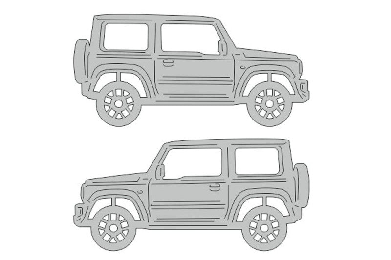 Suzuki Jimny II (2019+) Floor Mat Emblem Set – Stainless Steel Badges Car Mats Badges Decoin