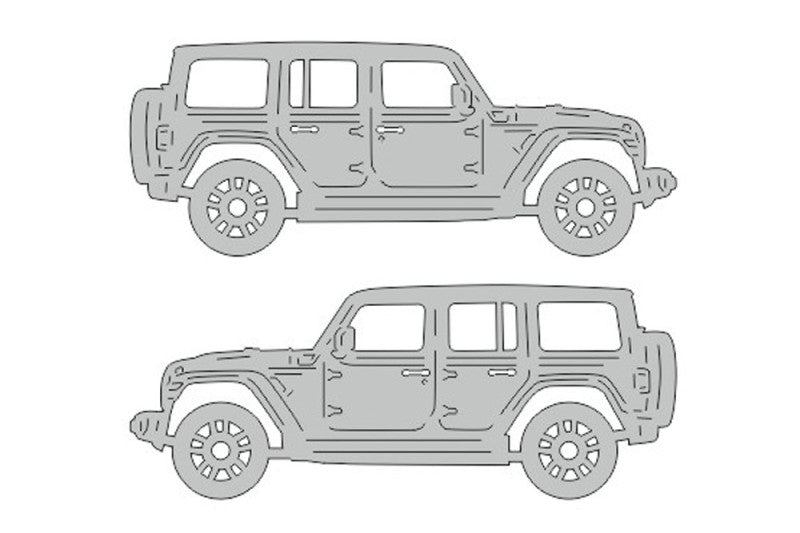 Jeep Wrangler JL (2018+) Floor Mat Emblem Set – Stainless Steel Badges Car Mats Badges Decoin