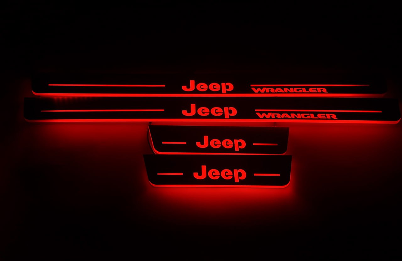 Jeep Wrangler JL Auto Door Sills With Logo Jeep Wrangler