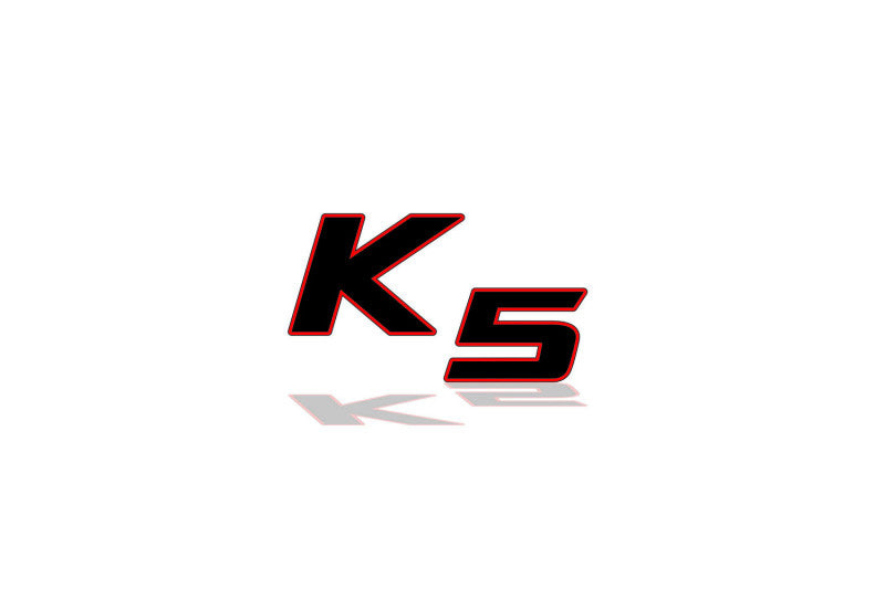 KIA tailgate trunk rear 3D emblem with K5 logo (type MIXT) Var. 1 KIA emblems decoinfabric