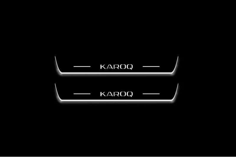 Skoda Karoq 2018+ LED Door Sill With Logo Karoq