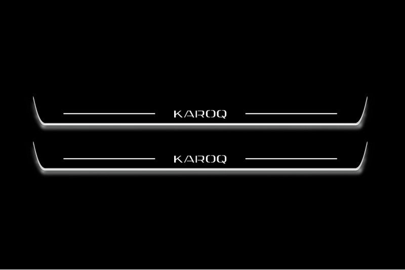 Skoda Karoq 2018+ LED Door Sill With Logo Karoq