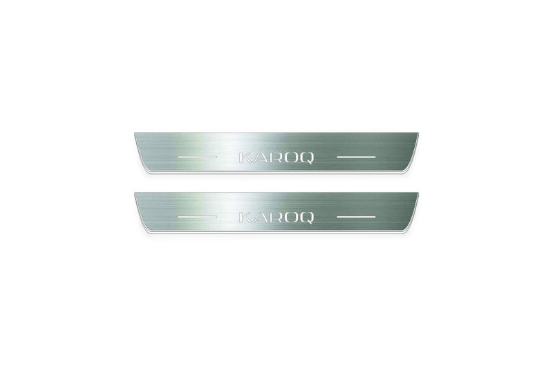 Skoda Karoq 2018+ LED Door Sill With Logo Karoq