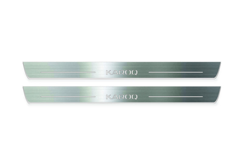 Skoda Karoq 2018+ LED Door Sill With Logo Karoq