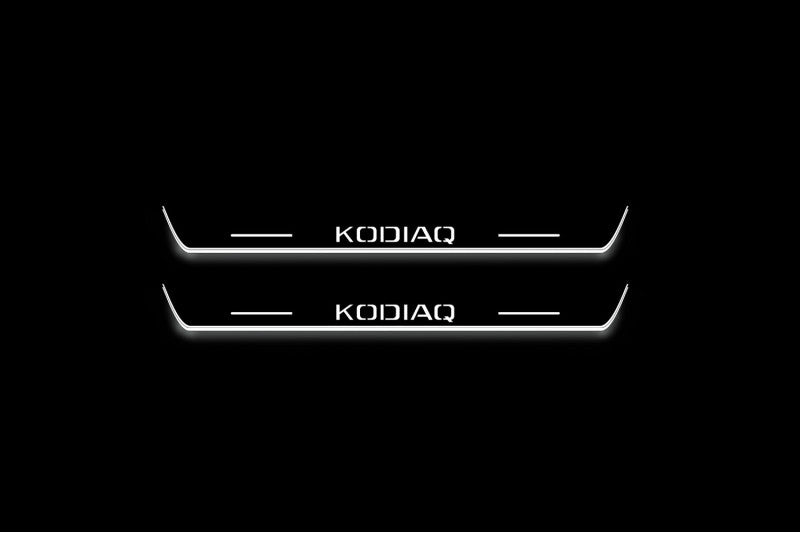 Skoda Kodiaq 2016-2023 LED Door Sill With Logo Kodiaq