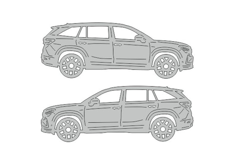 Skoda Kodiaq II (2023+) Floor Mat Emblem Set – Stainless Steel Badges Car Mats Badges Decoin