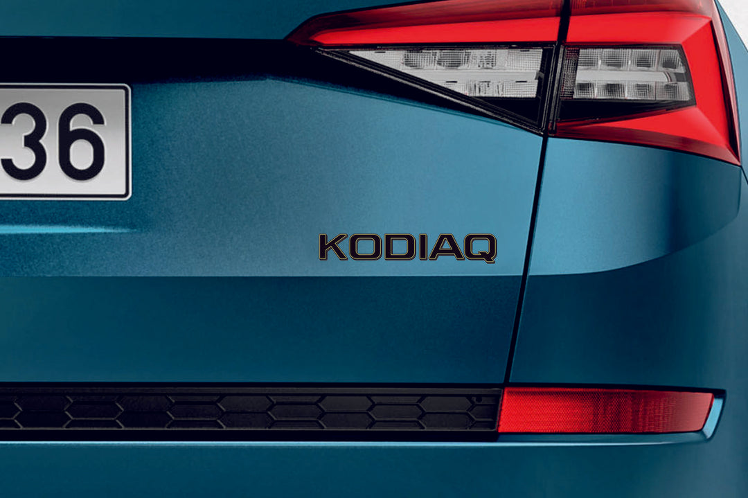 Skoda tailgate trunk rear 3D emblem with Kodiaq logo for Kodiaq I 2016-2023 (type MIXT)