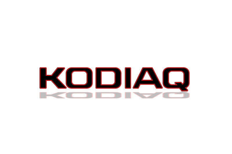 Skoda Kodiaq II 2023+ tailgate trunk rear 3D emblem with Kodiaq logo (type MIXT) Skoda emblems decoinfabric