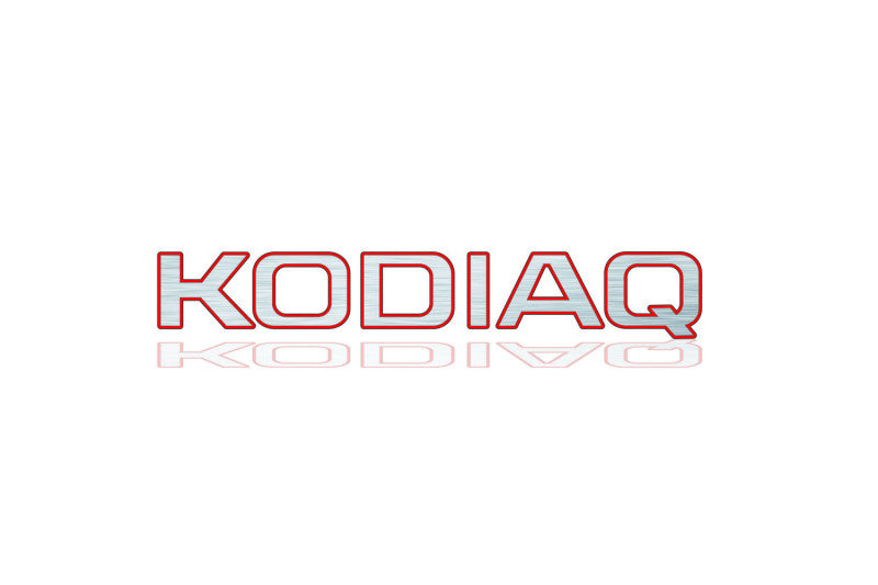 Skoda Kodiaq II 2023+ tailgate trunk rear 3D emblem with Kodiaq logo (type MIXT) Skoda emblems decoinfabric