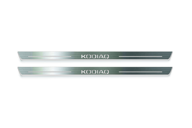 Skoda Kodiaq II 2023+ LED Door Sill With Logo Kodiaq