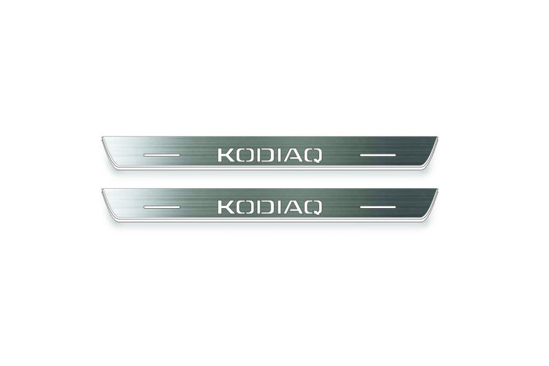 Skoda Kodiaq II 2023+ LED Door Sill With Logo Kodiaq