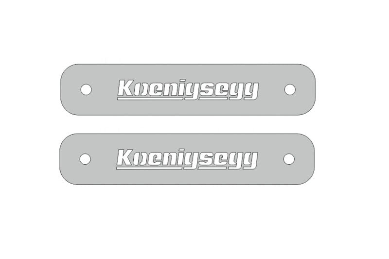 Stainless Steel Floor Mats Emblems Set Badges with Koenigsegg Logo Car Mats Badges Decoin