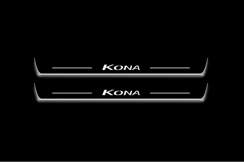 Hyundai Kona I 2017-2022 LED Door Sill With Logo Kona
