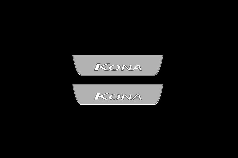 Hyundai Kona I 2017-2022 LED Door Sill With Logo Kona