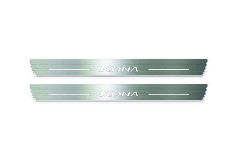 Hyundai Kona I 2017-2022 LED Door Sill With Logo Kona