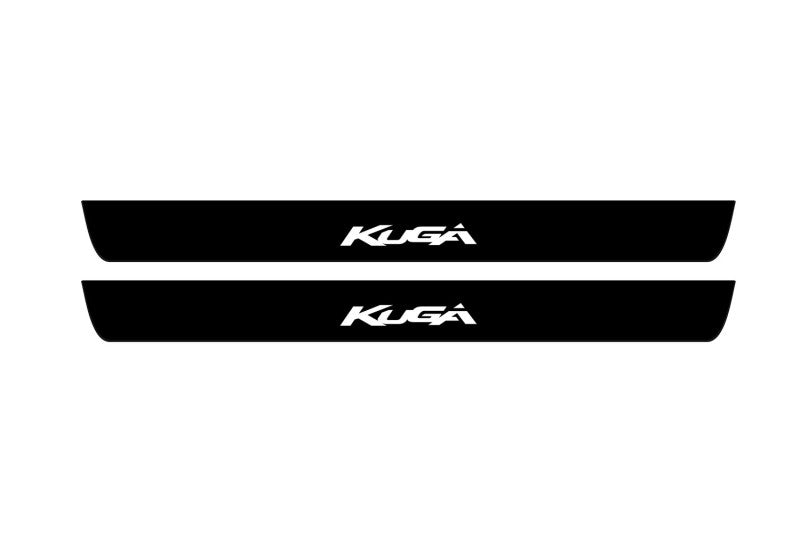 Ford Kuga II 2013-2020 Led Door Sill Pro With Logo Kuga (Premium Painting) Ford Led Door Sills PRO opdesign