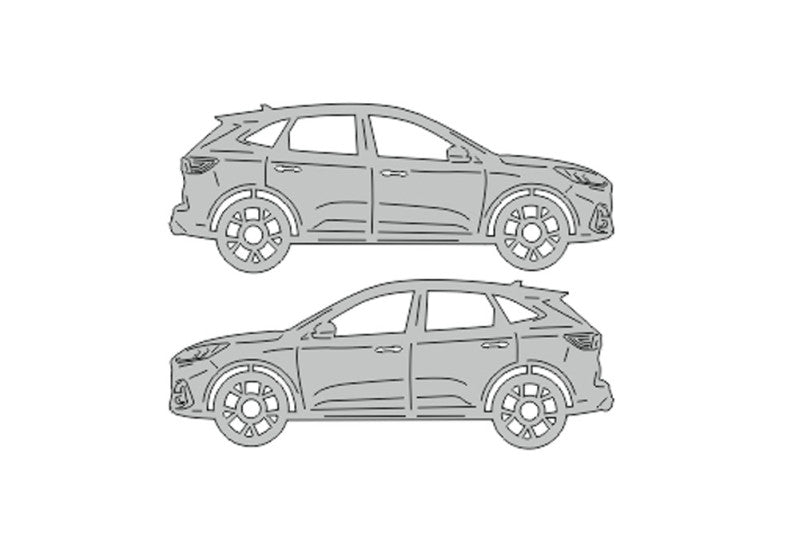 Ford Kuga III (2020+) Floor Mat Emblem Set – Stainless Steel Badges Car Mats Badges Decoin