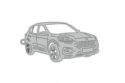 Car Keychain for Ford Escape IV 2020+ (type 3D) Keychains opdesign