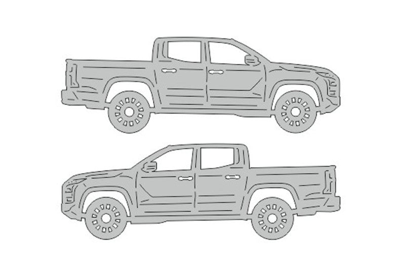 Mitsubishi L200 VI (2023+) Floor Mat Emblem Set – Stainless Steel Badges Car Mats Badges Decoin