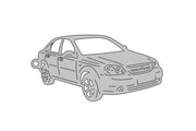 Car Keychain for Chevrolet Lacetti 4D 2002-2009 (type 3D) Keychains opdesign