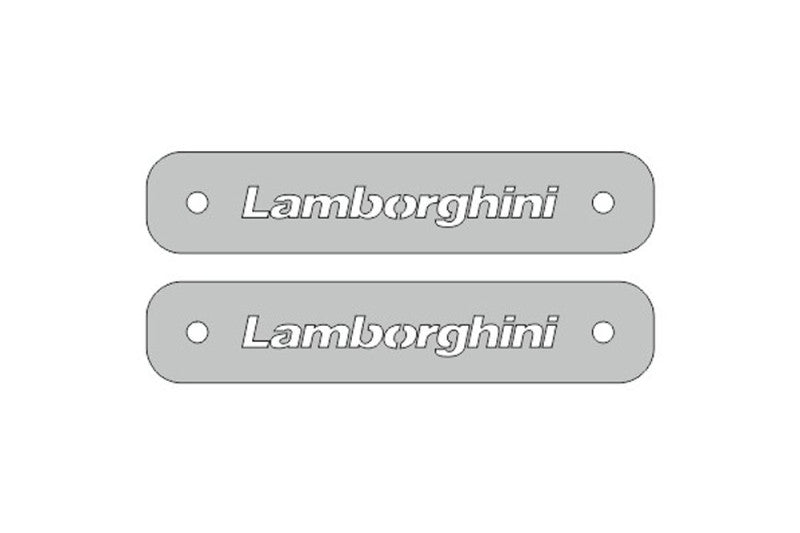 Stainless Steel Floor Mats Emblems Set Badges with Lamborghini Logo Car Mats Badges Decoin