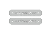 Stainless Steel Floor Mats Emblems Set Badges with Lamborghini Logo Car Mats Badges Decoin