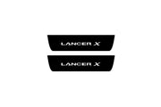 Mitsubishi Lancer X 2007-2017 Led Door Sill Pro With Logo Lancer X (Premium Painting) Mitsubishi Led Door Sills PRO opdesign
