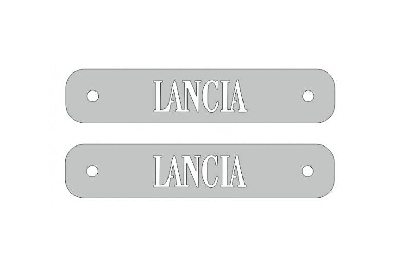 Stainless Steel Floor Mats Emblems Set Badges with Lancia Logo Car Mats Badges Decoin