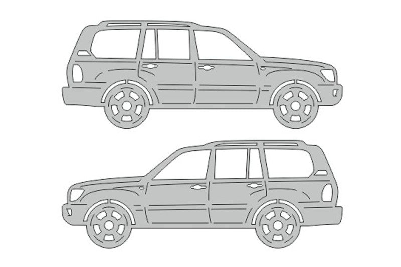 Toyota LC 100 (1997-2007) Floor Mat Emblem Set – Stainless Steel Badges Car Mats Badges Decoin
