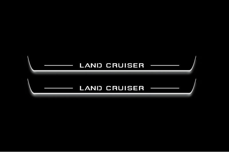 Toyota LC 300 2021+ LED Car Door Sill With Logo Land Cruiser